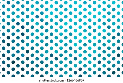 Light BLUE vector template with circles. Modern abstract illustration with colorful water drops. Pattern of water, rain drops.