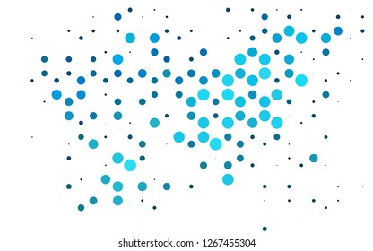 Light BLUE vector template with circles. Illustration with set of shining colorful abstract circles. Pattern for beautiful websites.