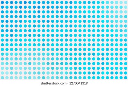Light BLUE vector template with circles. Blurred bubbles on abstract background with colorful gradient. Design for posters, banners.