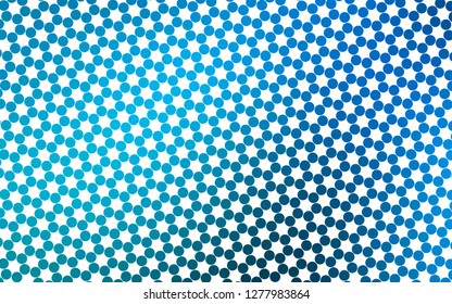 Light BLUE vector template with circles. Modern abstract illustration with colorful water drops. Pattern of water, rain drops.