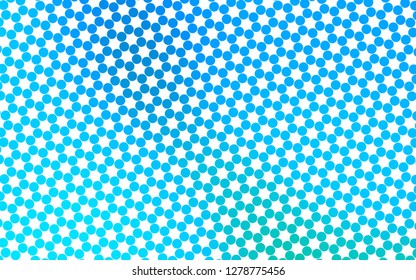 Light BLUE vector template with circles. Blurred bubbles on abstract background with colorful gradient. Template for your brand book.