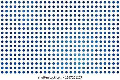 Light BLUE vector template with circles. Abstract illustration with colored bubbles in nature style. Template for your brand book.