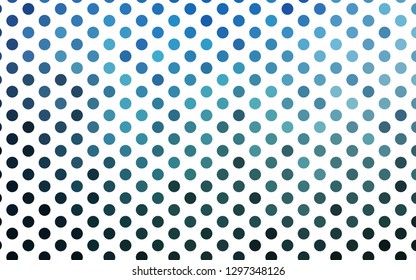 Light BLUE vector template with circles. Abstract illustration with colored bubbles in nature style. Template for your brand book.