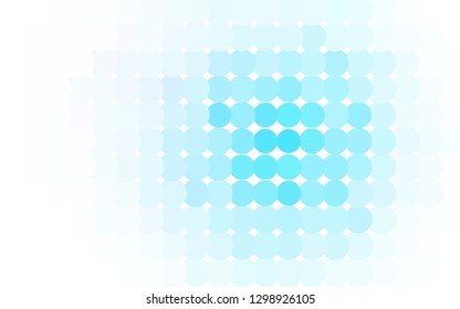 Light BLUE vector template with circles. Blurred decorative design in abstract style with bubbles. Pattern for ads, booklets.