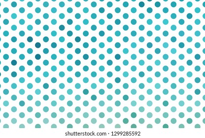 Light BLUE vector template with circles. Modern abstract illustration with colorful water drops. Template for your brand book.