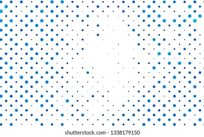 Light BLUE vector template with circles. Beautiful colored illustration with blurred circles in nature style. Design for posters, banners.