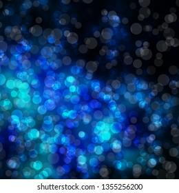 Light BLUE vector template with circles. Colorful illustration with gradient dots in nature style. Design for your commercials.