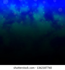 Light BLUE vector template with circles. Modern abstract illustration with colorful circle shapes. New template for your brand book.