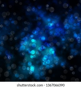 Light BLUE vector template with circles. Abstract illustration with colorful spots in nature style. Pattern for wallpapers, curtains.