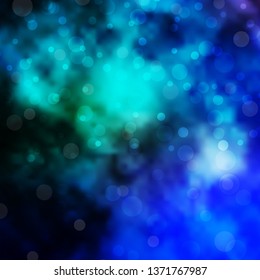 Light BLUE vector template with circles. Abstract decorative design in gradient style with bubbles. New template for your brand book.
