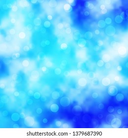 Light BLUE vector template with circles. Illustration with set of shining colorful abstract spheres. Design for posters, banners.