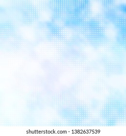Light BLUE vector template with circles. Colorful illustration with gradient dots in nature style. Pattern for websites, landing pages.