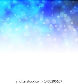 Light BLUE vector template with circles. Illustration with set of shining colorful abstract spheres. Pattern for wallpapers, curtains.