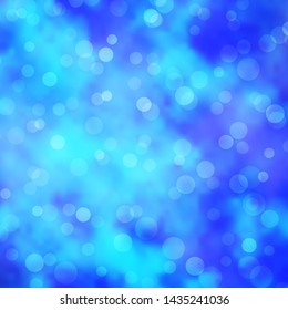 Light BLUE vector template with circles. Abstract illustration with colorful spots in nature style. Design for your commercials.