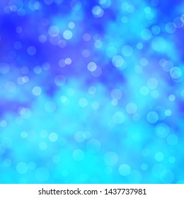 Light BLUE vector template with circles. Abstract illustration with colorful spots in nature style. Pattern for booklets, leaflets.
