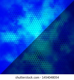 Light BLUE vector template with circles. Abstract colorful disks on simple gradient background. Pattern for wallpapers, curtains.
