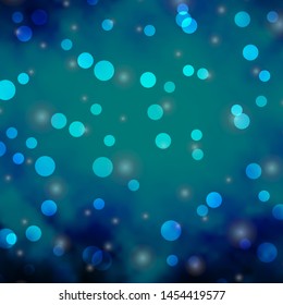 Light BLUE vector template with circles Colorful illustration with gradient dots Pattern for business ads.