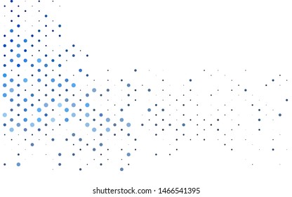 Light BLUE vector template with circles. Blurred decorative design in abstract style with bubbles. Pattern for ads, leaflets.