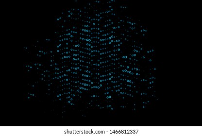 Light BLUE vector template with circles. Glitter abstract illustration with blurred drops of rain. Pattern for ads, leaflets.