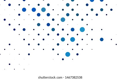 Light BLUE vector template with circles. Blurred decorative design in abstract style with bubbles. Pattern for ads, leaflets.