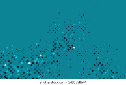 Light BLUE vector template with circles. Glitter abstract illustration with blurred drops of rain. Pattern for ads, booklets.
