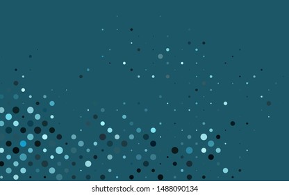 Light BLUE vector template with circles. Illustration with set of shining colorful abstract circles. Pattern of water, rain drops.