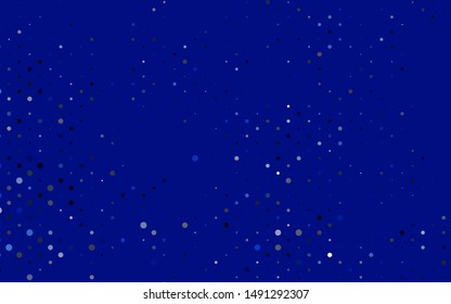 Light BLUE vector template with circles. Glitter abstract illustration with blurred drops of rain. Design for business adverts.