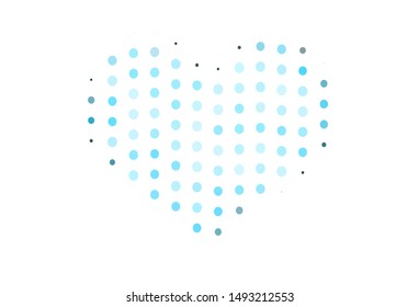 Light BLUE vector template with circles. Abstract illustration with colored bubbles in nature style. Pattern for ads, leaflets.