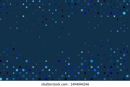 Light BLUE vector template with circles. Modern abstract illustration with colorful water drops. Pattern for beautiful websites.