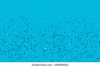 Light BLUE vector template with circles. Glitter abstract illustration with blurred drops of rain. Design for posters, banners.