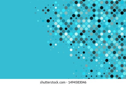Light BLUE vector template with circles. Illustration with set of shining colorful abstract circles. Pattern for beautiful websites.