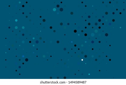 Light BLUE vector template with circles. Modern abstract illustration with colorful water drops. Design for posters, banners.