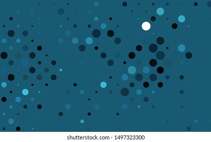 Light BLUE vector template with circles. Glitter abstract illustration with blurred drops of rain. Pattern for ads, leaflets.