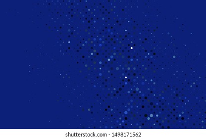 Light BLUE vector template with circles. Abstract illustration with colored bubbles in nature style. Design for business adverts.