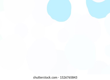 Light BLUE vector template with circles. Blurred bubbles on abstract background with colorful gradient. Pattern for beautiful websites.