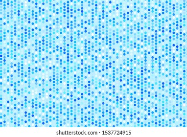 Light BLUE vector template with circles. Glitter abstract illustration with blurred drops of rain. Pattern for futuristic ad, booklets.