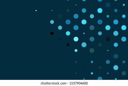Light BLUE vector template with circles. Beautiful colored illustration with blurred circles in nature style. Pattern of water, rain drops.
