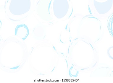 Light BLUE vector template with circles. Blurred bubbles on abstract background with colorful gradient. Pattern for beautiful websites.