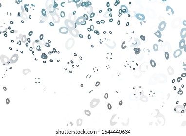 Light BLUE vector template with circles. Blurred decorative design in abstract style with bubbles. Template for your brand book.