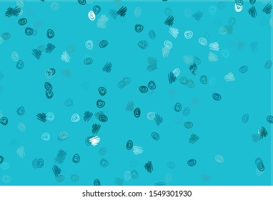 Light BLUE vector template with circles. Abstract illustration with colored bubbles in nature style. Design for posters, banners.