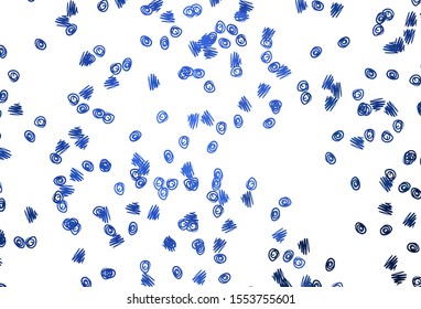 Light BLUE vector template with circles. Blurred bubbles on abstract background with colorful gradient. Pattern for ads, leaflets.