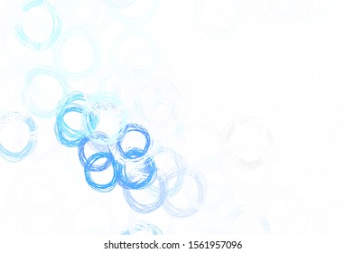 Light BLUE vector template with circles. Illustration with set of shining colorful abstract circles. Pattern for textures of wallpapers.