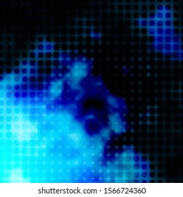 Light BLUE vector template with circles. Illustration with set of shining colorful abstract spheres. New template for a brand book.