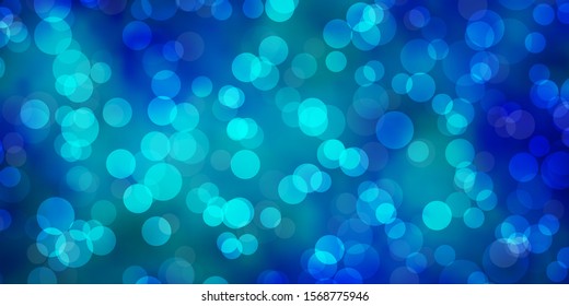 Light BLUE vector template with circles. Abstract colorful disks on simple gradient background. Design for posters, banners.