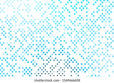 Light BLUE vector template with circles. Abstract illustration with colored bubbles in nature style. Design for business adverts.