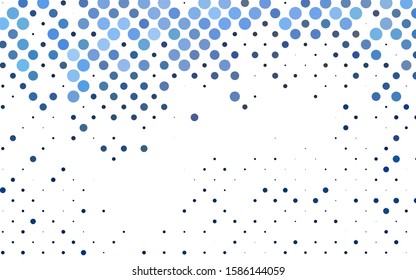 Light BLUE vector template with circles. Abstract illustration with colored bubbles in nature style. Design for business adverts.