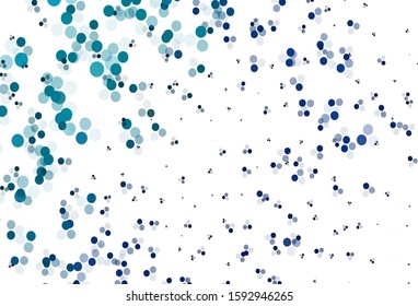 Light BLUE vector template with circles. Illustration with set of shining colorful abstract circles. Design for your business advert.
