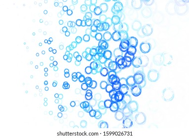 Light BLUE vector template with circles. Blurred decorative design in abstract style with bubbles. Design for poster, banner of websites.