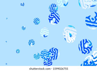 Light BLUE vector template with circles. Blurred bubbles on abstract background with colorful gradient. Pattern for futuristic ad, booklets.