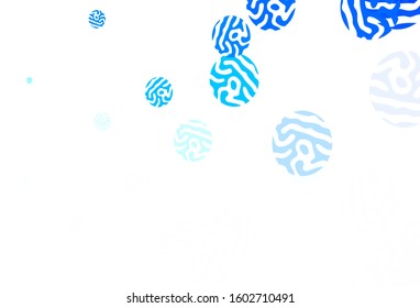 Light BLUE vector template with circles. Blurred bubbles on abstract background with colorful gradient. Pattern for futuristic ad, booklets.